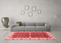 Machine Washable Oriental Red Modern Rug, wshabs3215red