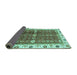 Sideview of Oriental Turquoise Modern Rug, abs3215turq