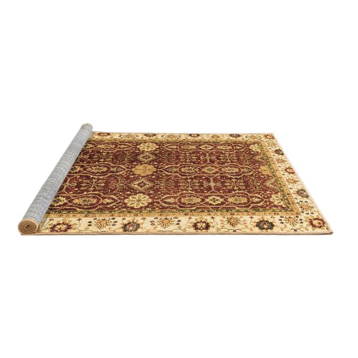 Sideview of Machine Washable Oriental Brown Modern Rug, wshabs3215brn