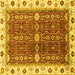 Square Oriental Yellow Modern Rug, abs3215yw