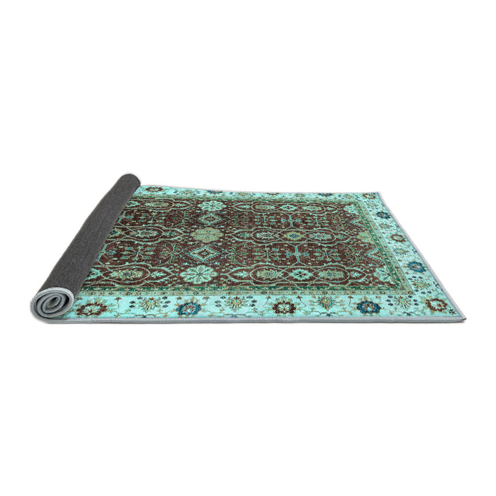 Sideview of Oriental Light Blue Modern Rug, abs3215lblu