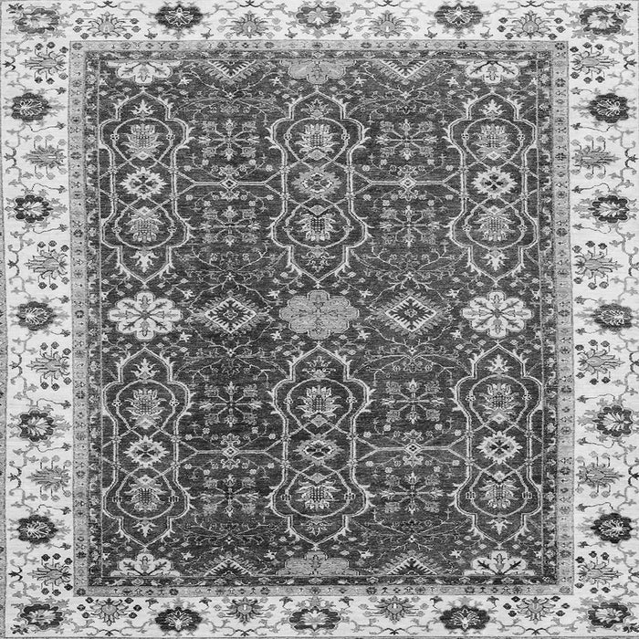 Square Machine Washable Oriental Gray Modern Rug, wshabs3215gry