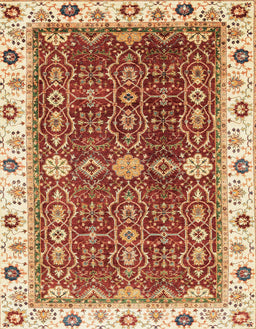 Abstract Yellow Oriental Rug, abs3215