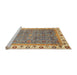 Sideview of Machine Washable Abstract Yellow Rug, wshabs3216