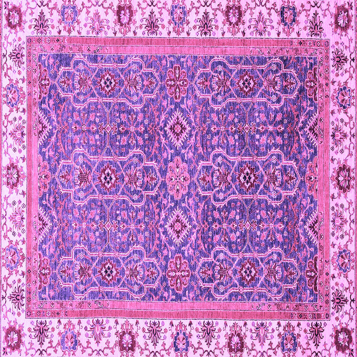 Square Machine Washable Abstract Purple Modern Area Rugs, wshabs3216pur