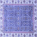 Square Machine Washable Abstract Blue Modern Rug, wshabs3216blu