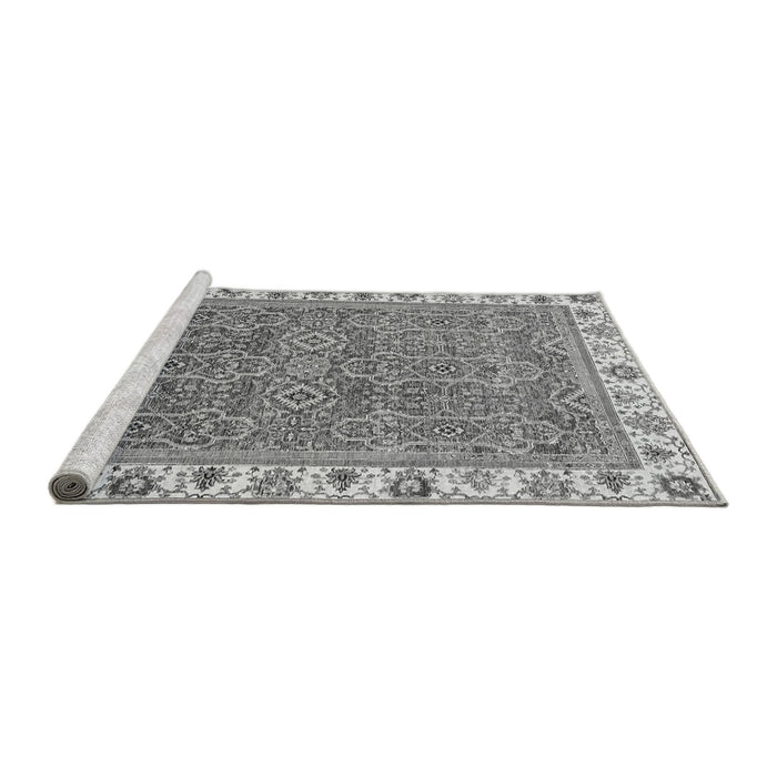 Sideview of Machine Washable Abstract Gray Modern Rug, wshabs3216gry