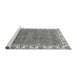 Sideview of Machine Washable Abstract Gray Modern Rug, wshabs3216gry