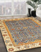 Abstract Yellow Modern Rug in Family Room, abs3216