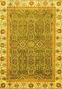 Abstract Yellow Modern Rug, abs3216yw