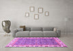 Machine Washable Abstract Purple Modern Area Rugs in a Living Room, wshabs3216pur