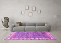 Machine Washable Abstract Purple Modern Rug, wshabs3216pur