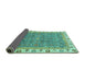 Sideview of Abstract Turquoise Modern Rug, abs3216turq