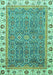 Abstract Turquoise Modern Rug, abs3216turq