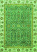 Machine Washable Abstract Green Modern Area Rugs, wshabs3216grn