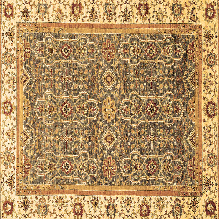 Square Abstract Brown Modern Rug, abs3216brn