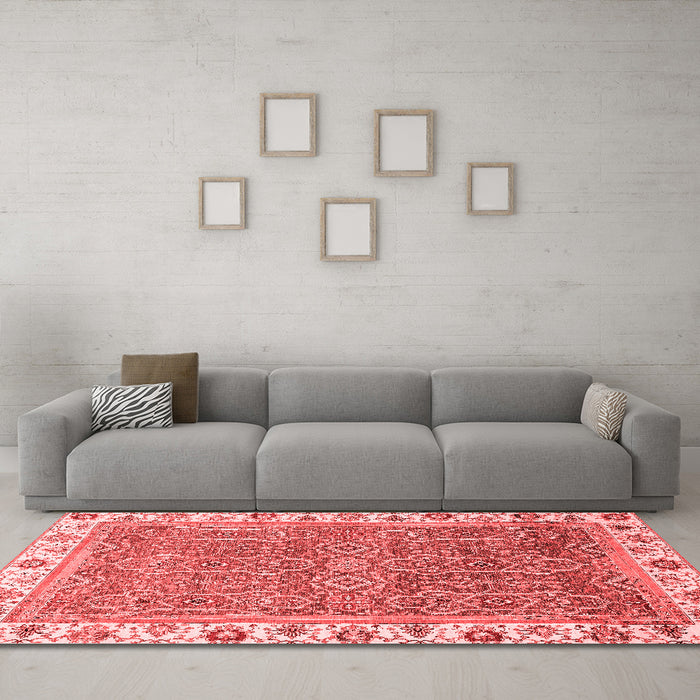 Modern Red Washable Rugs