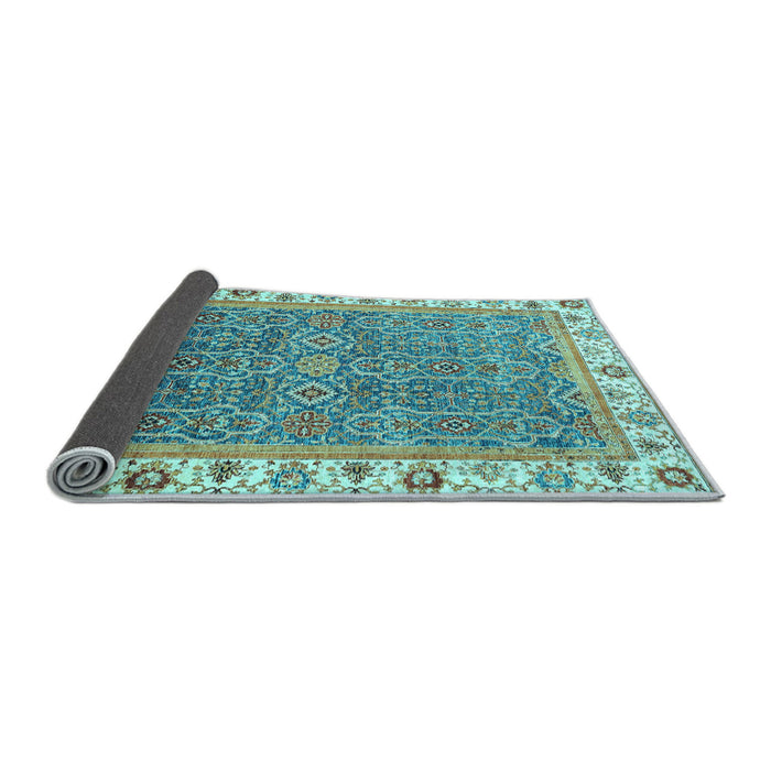 Sideview of Abstract Light Blue Modern Rug, abs3216lblu