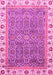 Machine Washable Abstract Pink Modern Rug, wshabs3216pnk