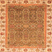 Square Abstract Orange Modern Rug, abs3216org