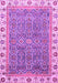 Machine Washable Abstract Purple Modern Area Rugs, wshabs3216pur