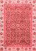 Abstract Red Modern Area Rugs