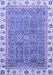 Machine Washable Abstract Blue Modern Rug, wshabs3216blu