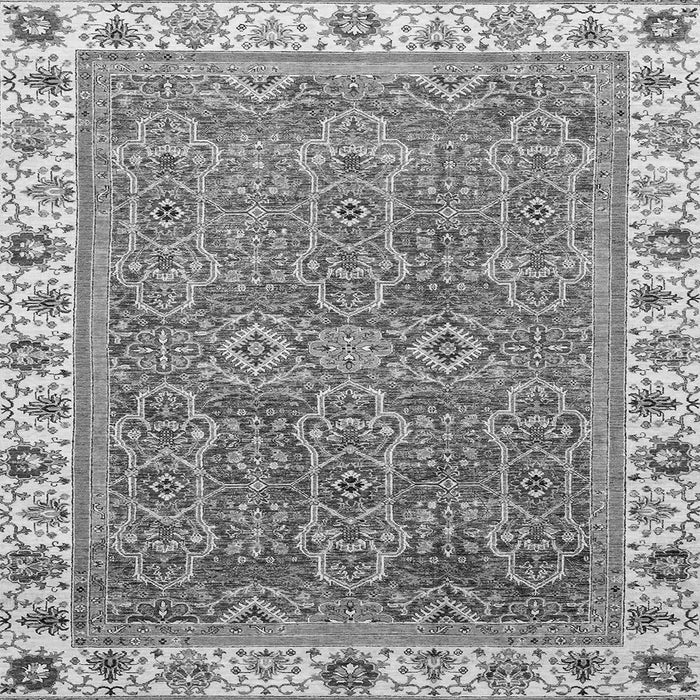 Square Machine Washable Abstract Gray Modern Rug, wshabs3216gry