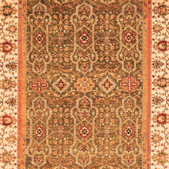 Machine Washable Abstract Orange Modern Area Rugs, wshabs3216org