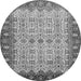 Round Oriental Gray Traditional Rug, abs3217gry