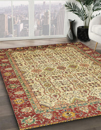 Abstract Saddle Brown Oriental Rug, abs3217