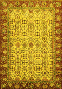 Oriental Yellow Traditional Rug, abs3217yw