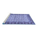 Sideview of Machine Washable Oriental Blue Traditional Rug, wshabs3217blu