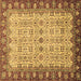 Square Machine Washable Oriental Brown Traditional Rug, wshabs3217brn