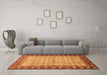 Machine Washable Oriental Orange Traditional Area Rugs in a Living Room, wshabs3217org