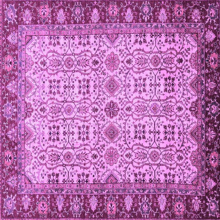 Square Machine Washable Oriental Purple Traditional Area Rugs, wshabs3217pur