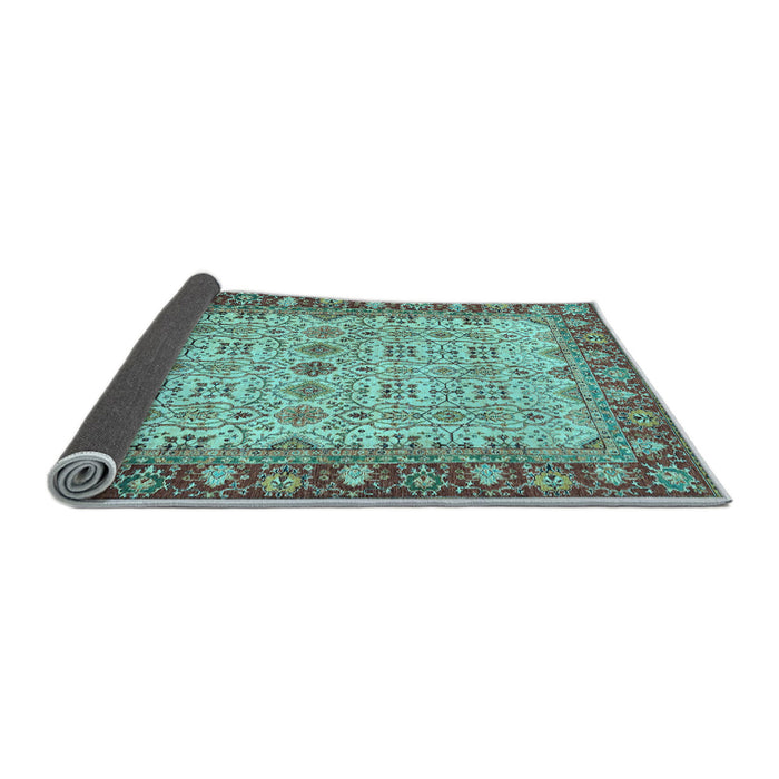 Sideview of Oriental Light Blue Traditional Rug, abs3217lblu