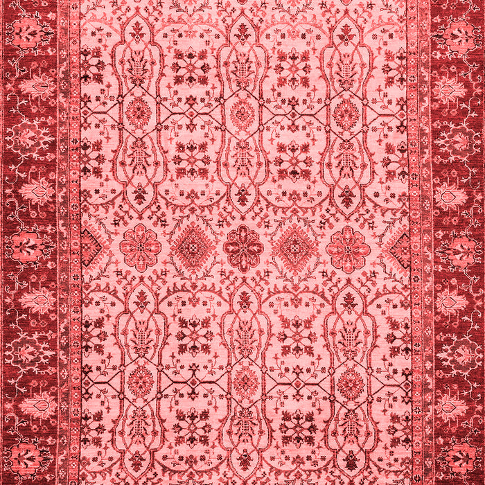Machine Washable Oriental Red Traditional Rug, wshabs3217red
