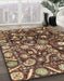 Machine Washable Abstract Brass Green Rug in a Family Room, wshabs3218