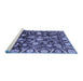 Sideview of Machine Washable Oriental Blue Traditional Rug, wshabs3218blu