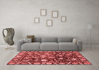 Machine Washable Oriental Red Traditional Rug, wshabs3218red
