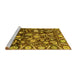 Sideview of Machine Washable Oriental Yellow Traditional Rug, wshabs3218yw