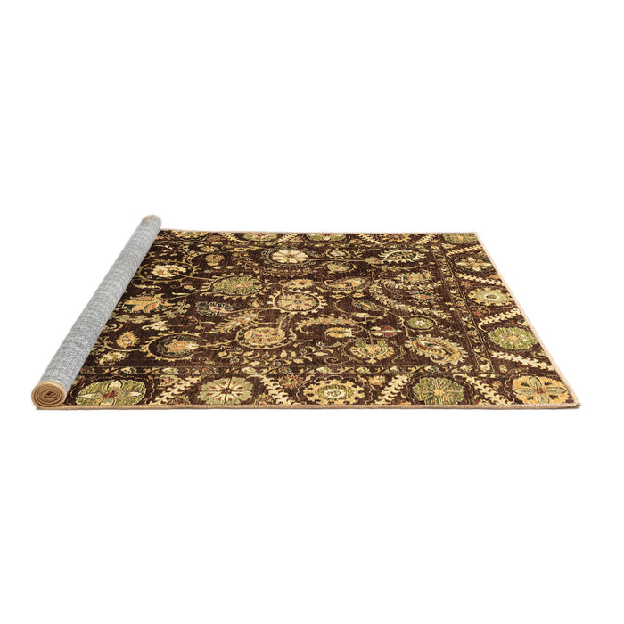 Sideview of Machine Washable Oriental Brown Traditional Rug, wshabs3218brn