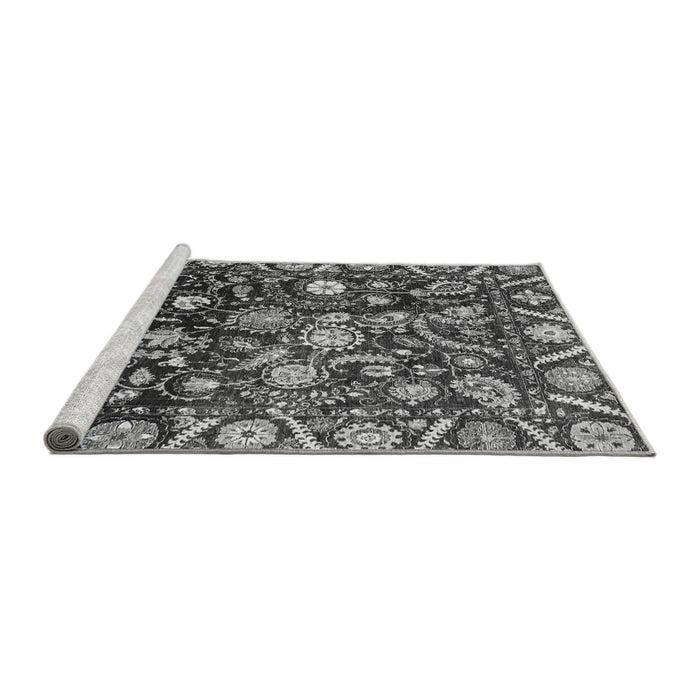 Sideview of Machine Washable Oriental Gray Traditional Rug, wshabs3218gry
