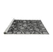 Sideview of Machine Washable Oriental Gray Traditional Rug, wshabs3218gry