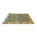 Sideview of Machine Washable Abstract Avocado Green Rug, wshabs3219