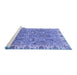 Sideview of Machine Washable Oriental Blue Traditional Rug, wshabs3219blu