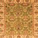 Square Machine Washable Oriental Orange Traditional Area Rugs, wshabs3219org