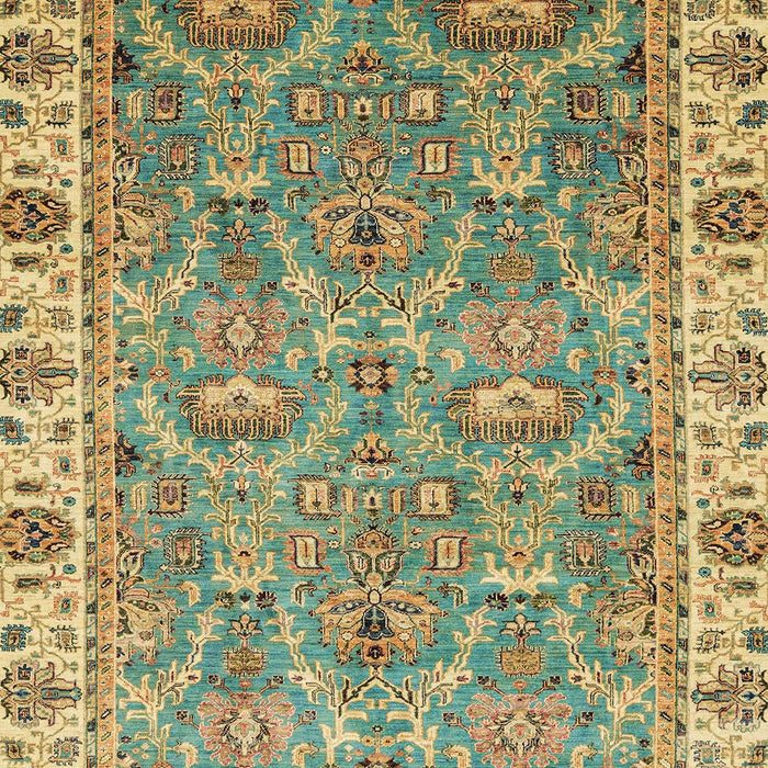 Machine Washable Abstract Avocado Green Rug, wshabs3219