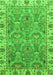 Machine Washable Oriental Green Traditional Area Rugs, wshabs3219grn